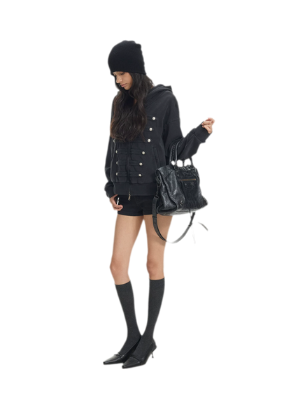 Washed Napoleon Hooded Jacket