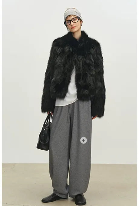 Hand-Dyed Fox Fur Jacket