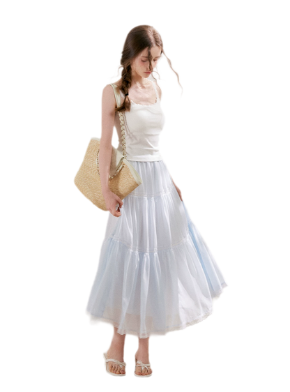 Lace Tiered Skirt