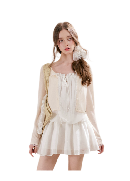 Lace Trim Cardigan