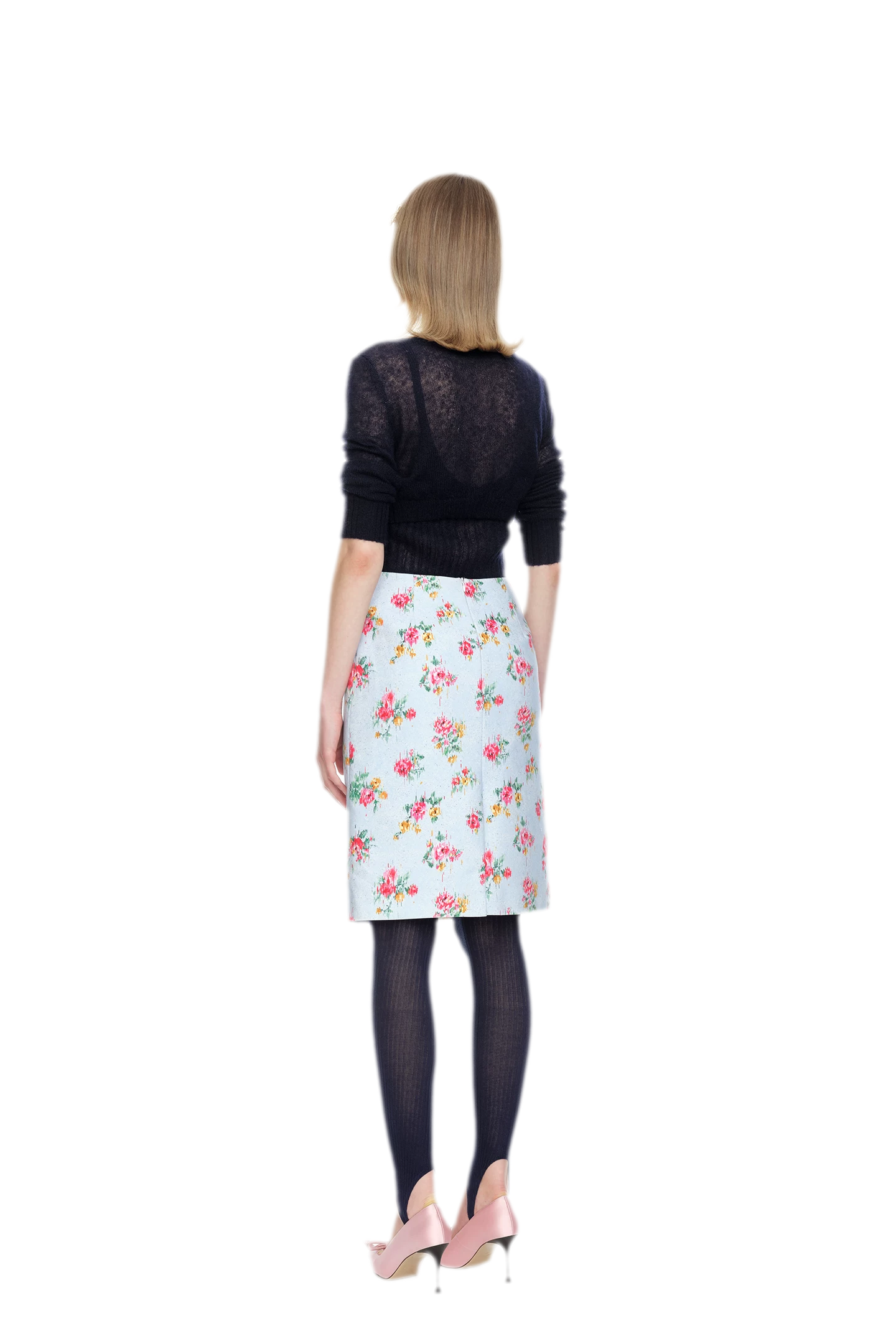 Bowknot Structured A-Line Skirt