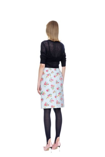 Bowknot Structured A-Line Skirt