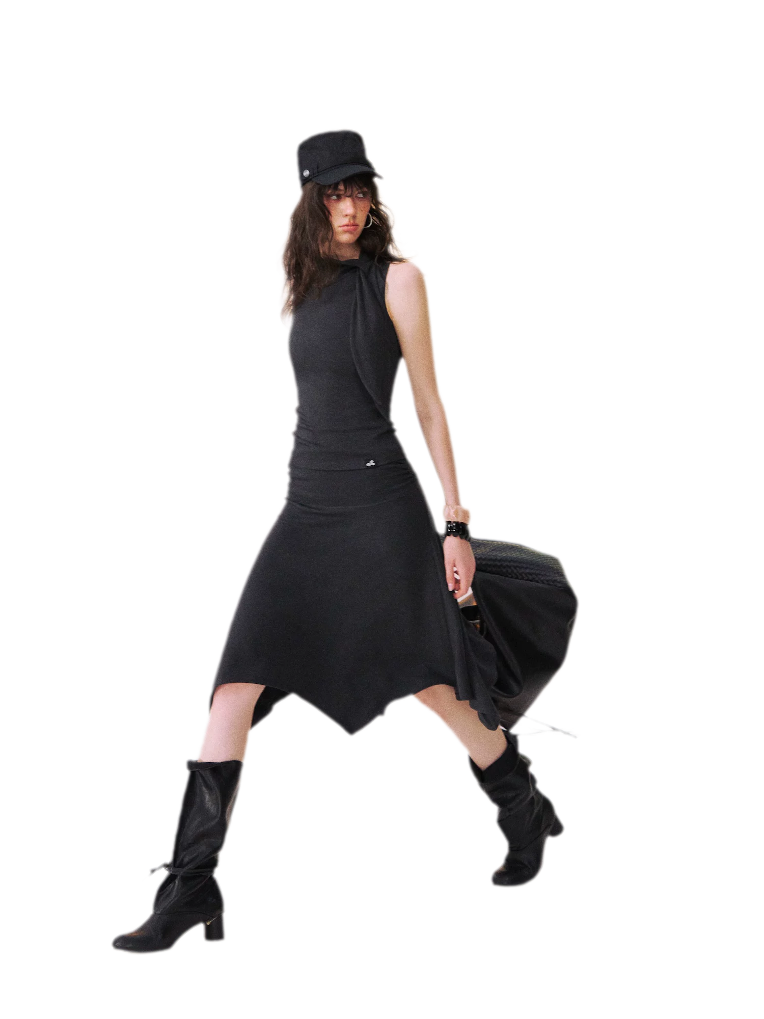Draped Tie Top &amp; Skirt Set