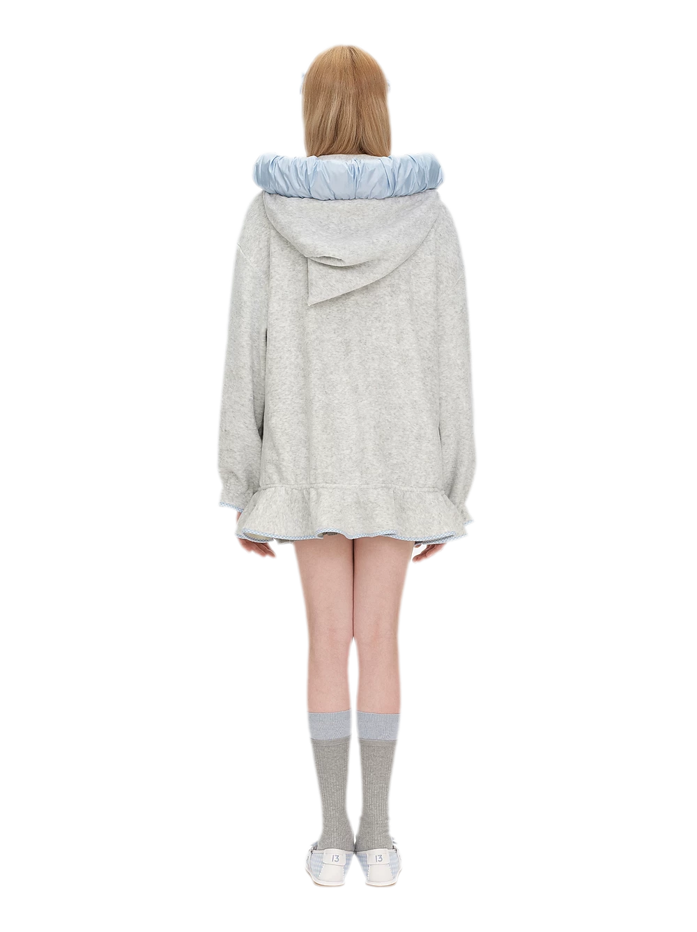 Plush Lace-Trimmed Bear Hoodie