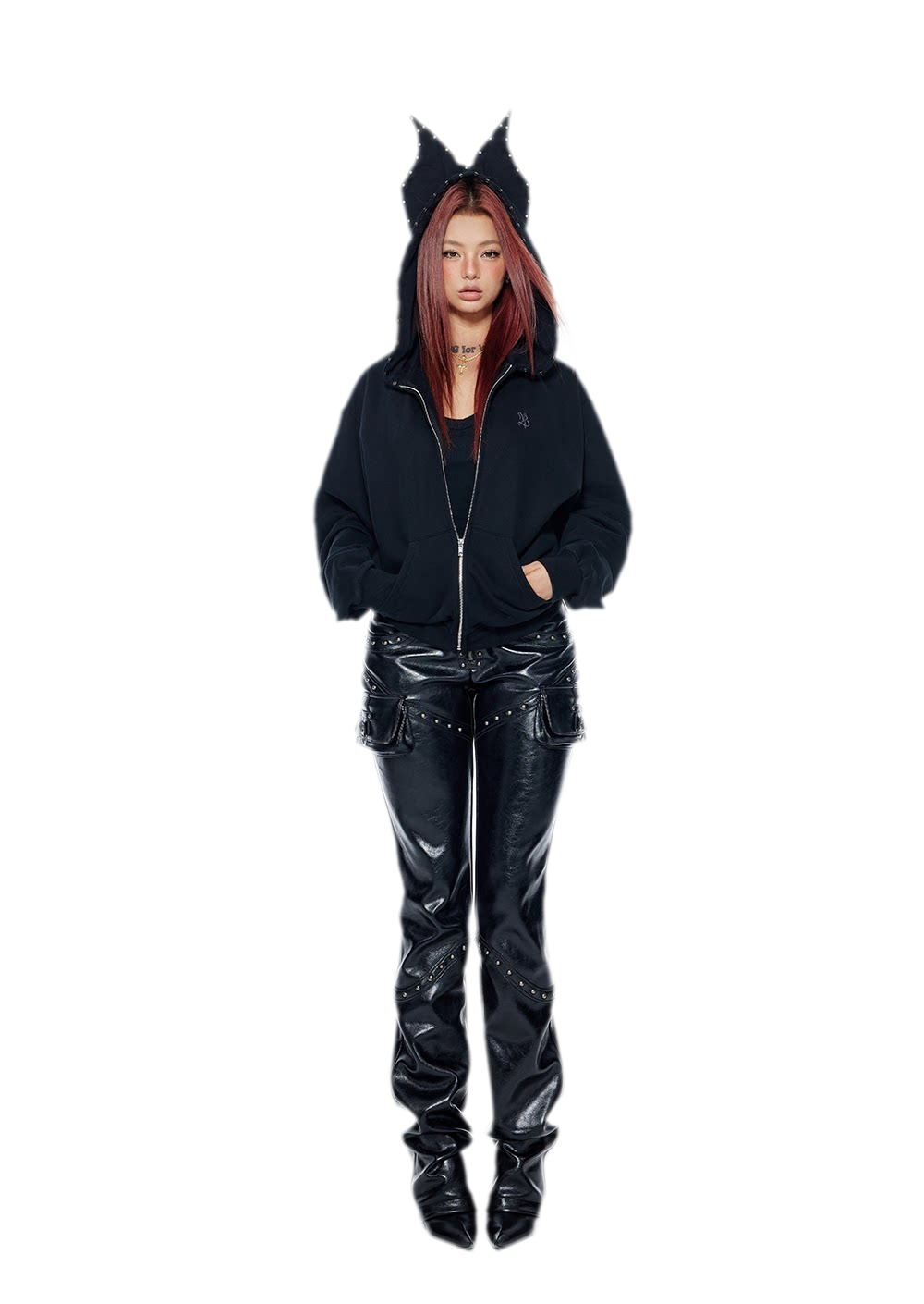 Devil Ear Zip Hoodie