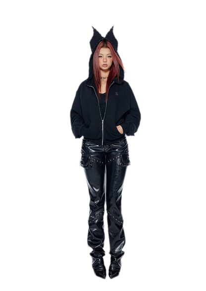 Devil Ear Zip Hoodie