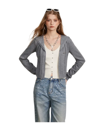 Textured Sailor Collar Sweater