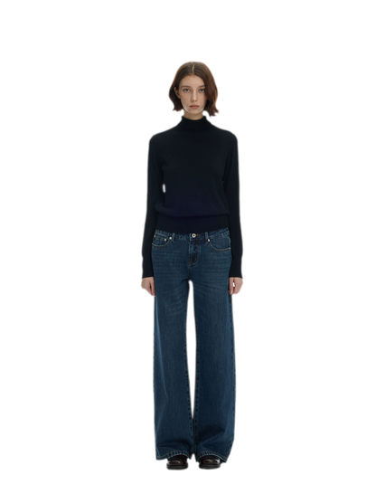 Ribbed Slim-Fit Turtleneck Knit