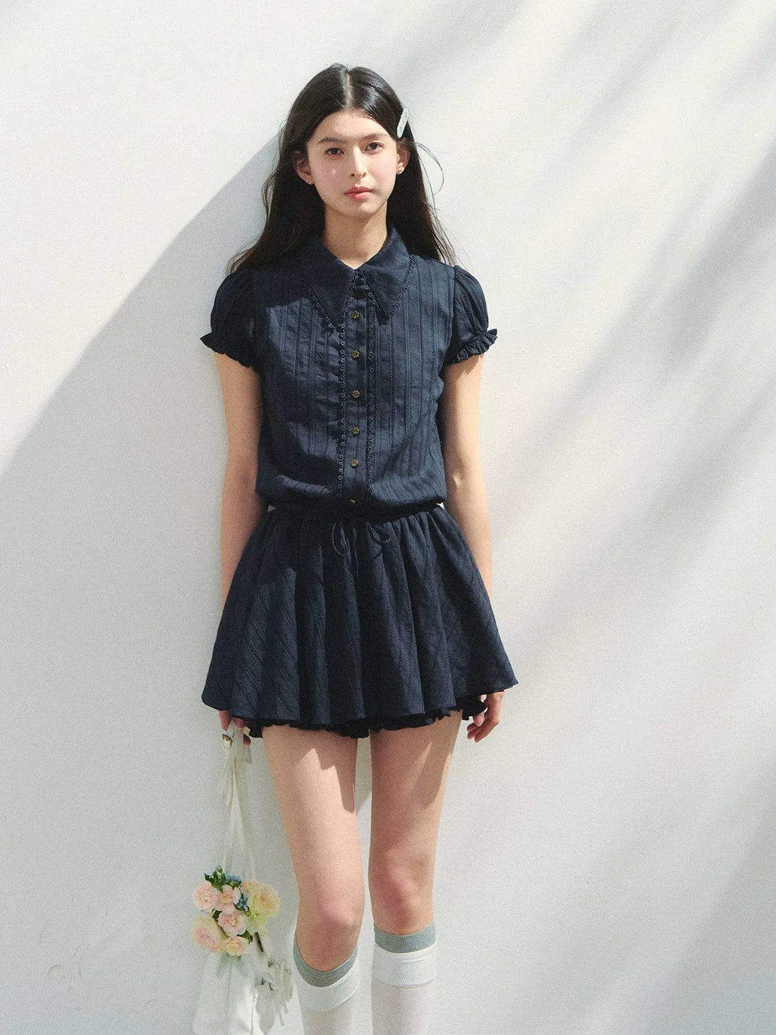 Cotton Waist-Shaping Shirt Dress | Final Sale