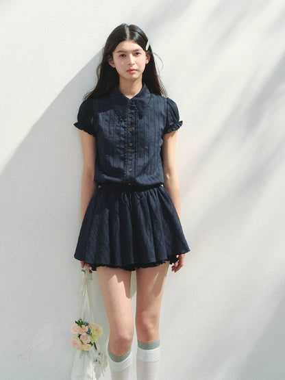 Cotton Waist-Shaping Shirt Dress