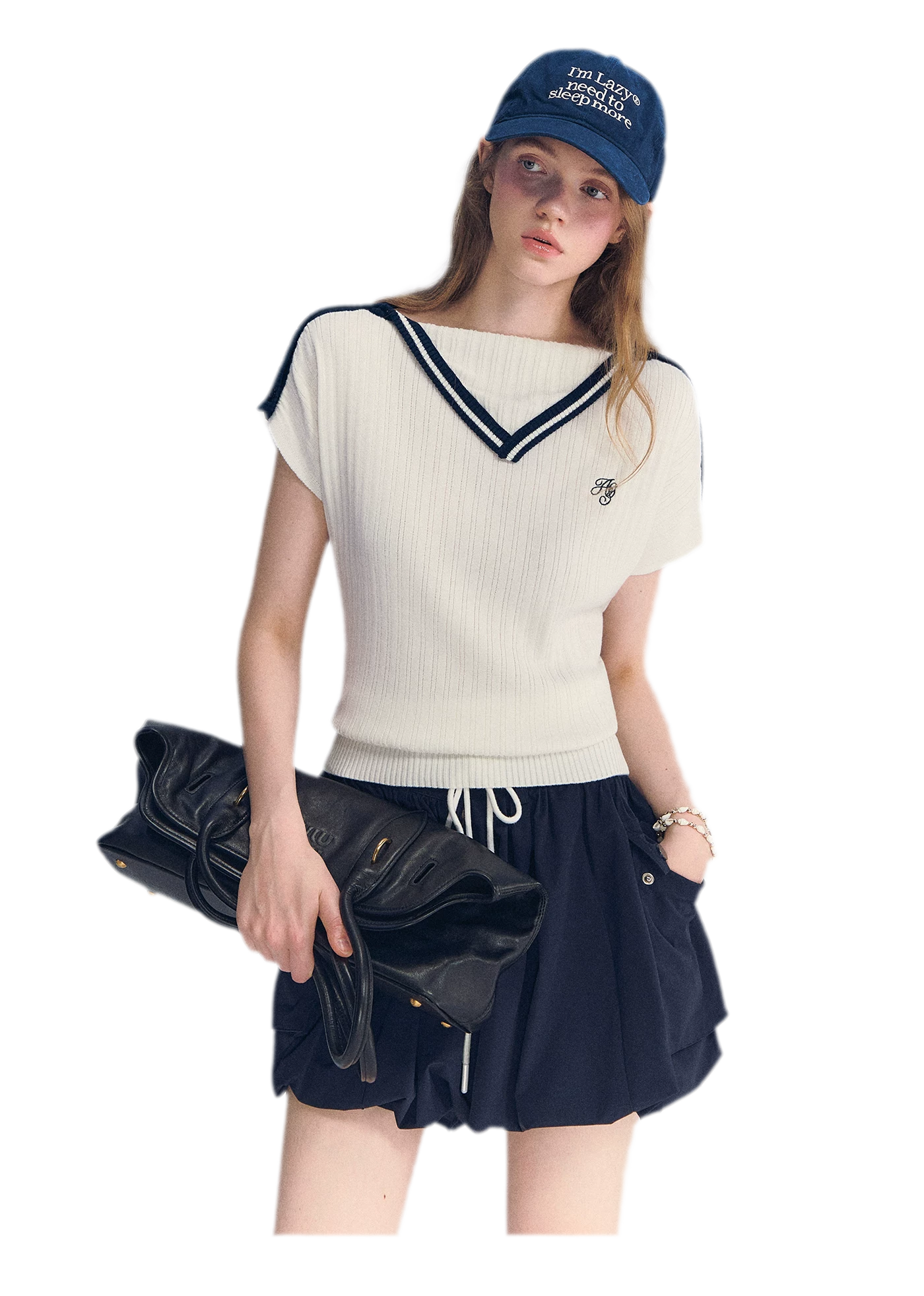 Contrast Trim Knit Top