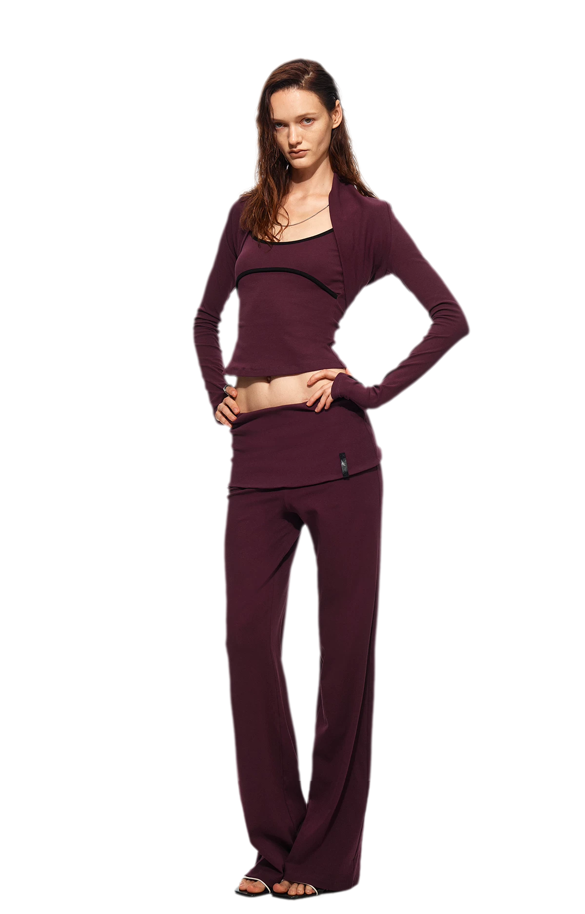Contrast Cami Pants Set