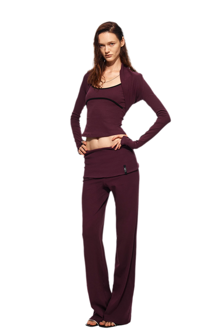 Contrast Cami Pants Set