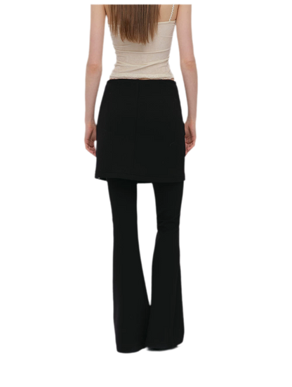 Layered Skirt Flare Pants