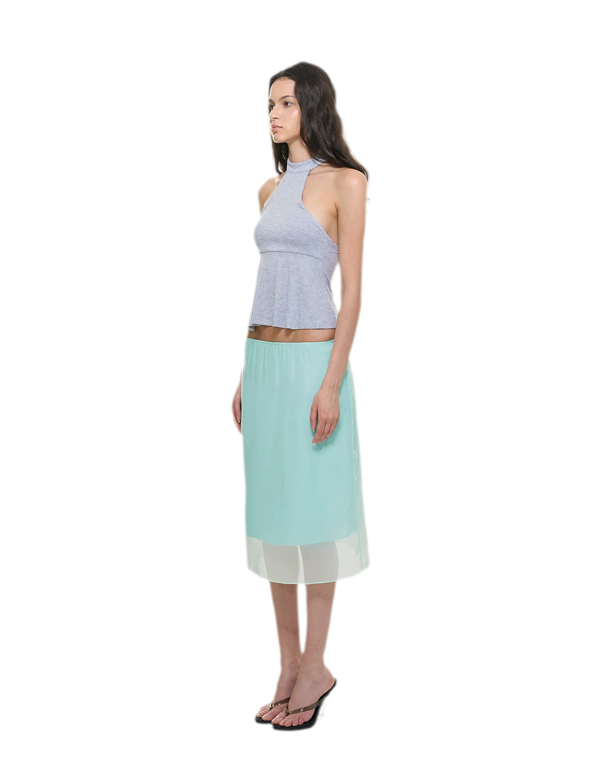 Modal Peplum Halter Top
