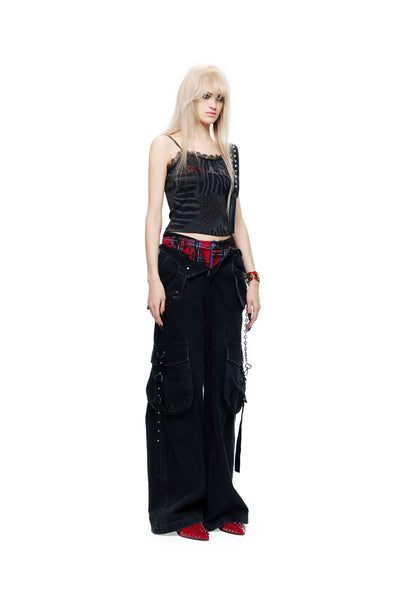 Gradient Print Camisole with Rhinestone Detail