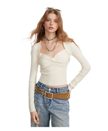Twist Front Knit Top