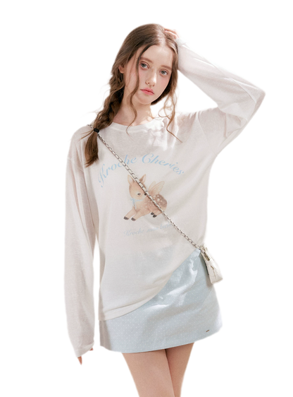 Hand-Painted Deer Shirt