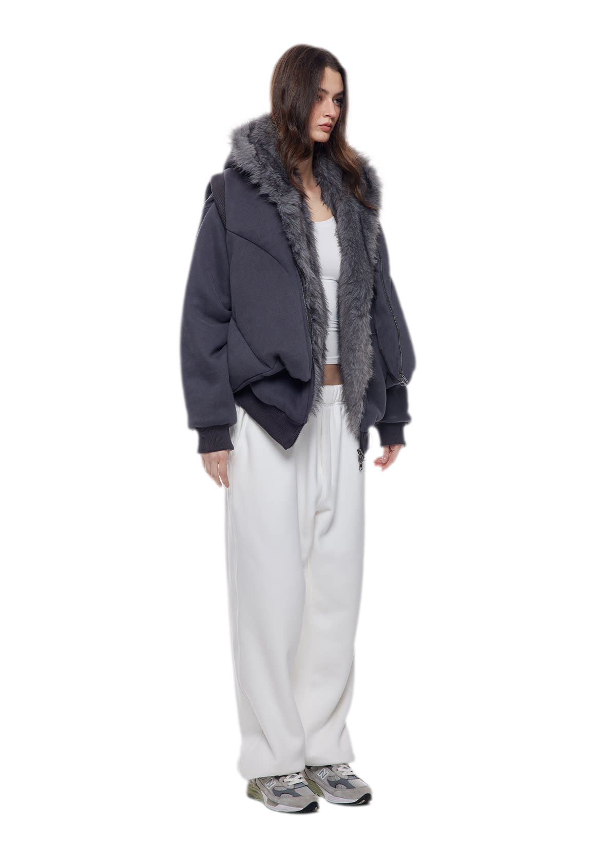 Reversible Faux Fur Hoodie