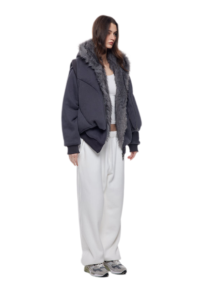 Reversible Faux Fur Hoodie