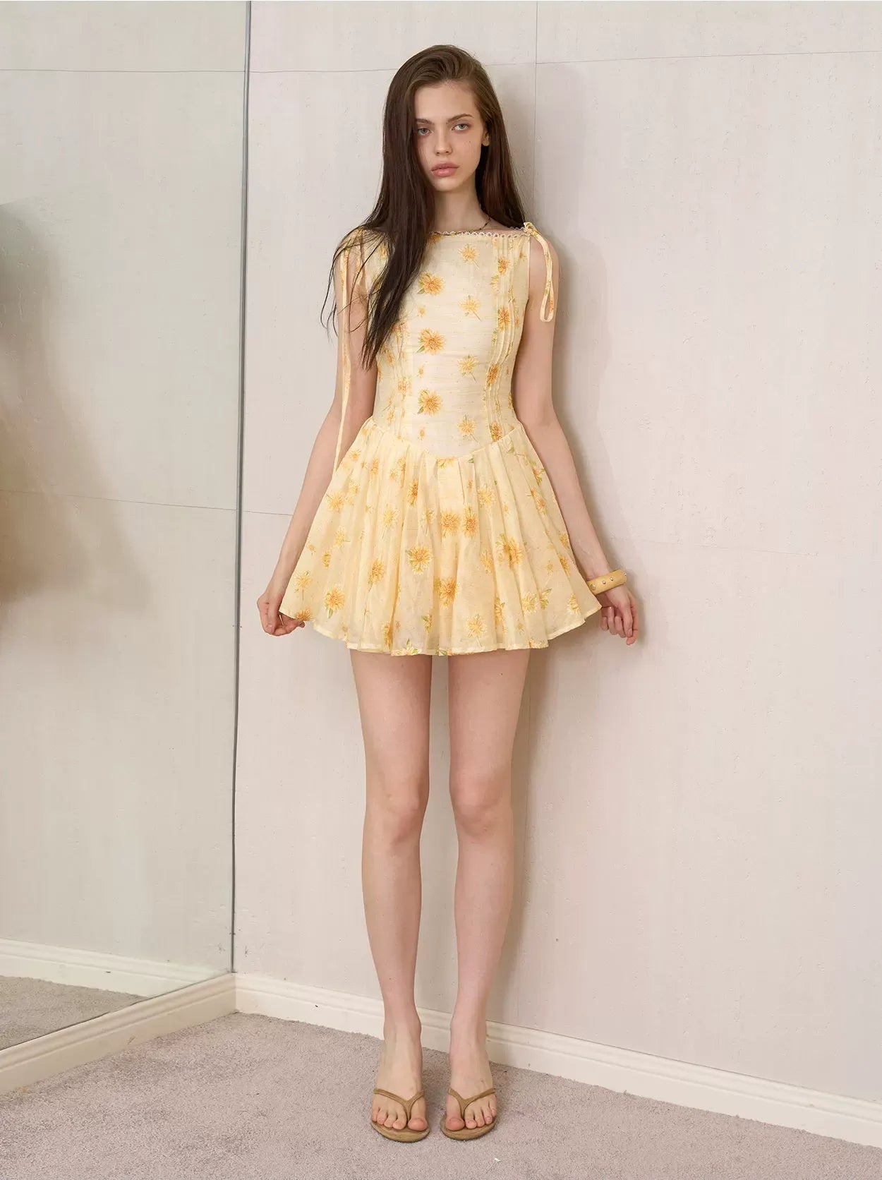 Daisy Embroidered Mini Dress