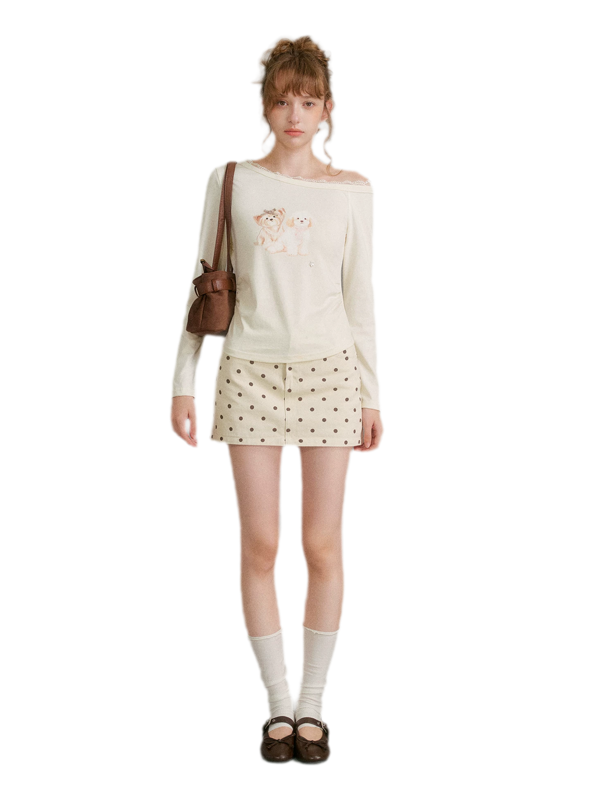 Hand-Painted Lace Trim T-Shirt