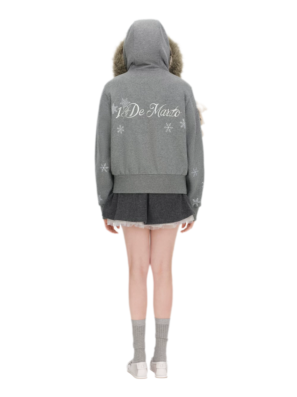 Gradient Snowflake Zip Hoodie