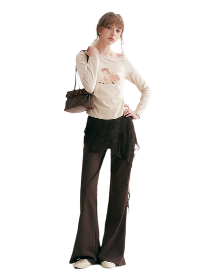 Romantic Lace Wide-Leg Pants