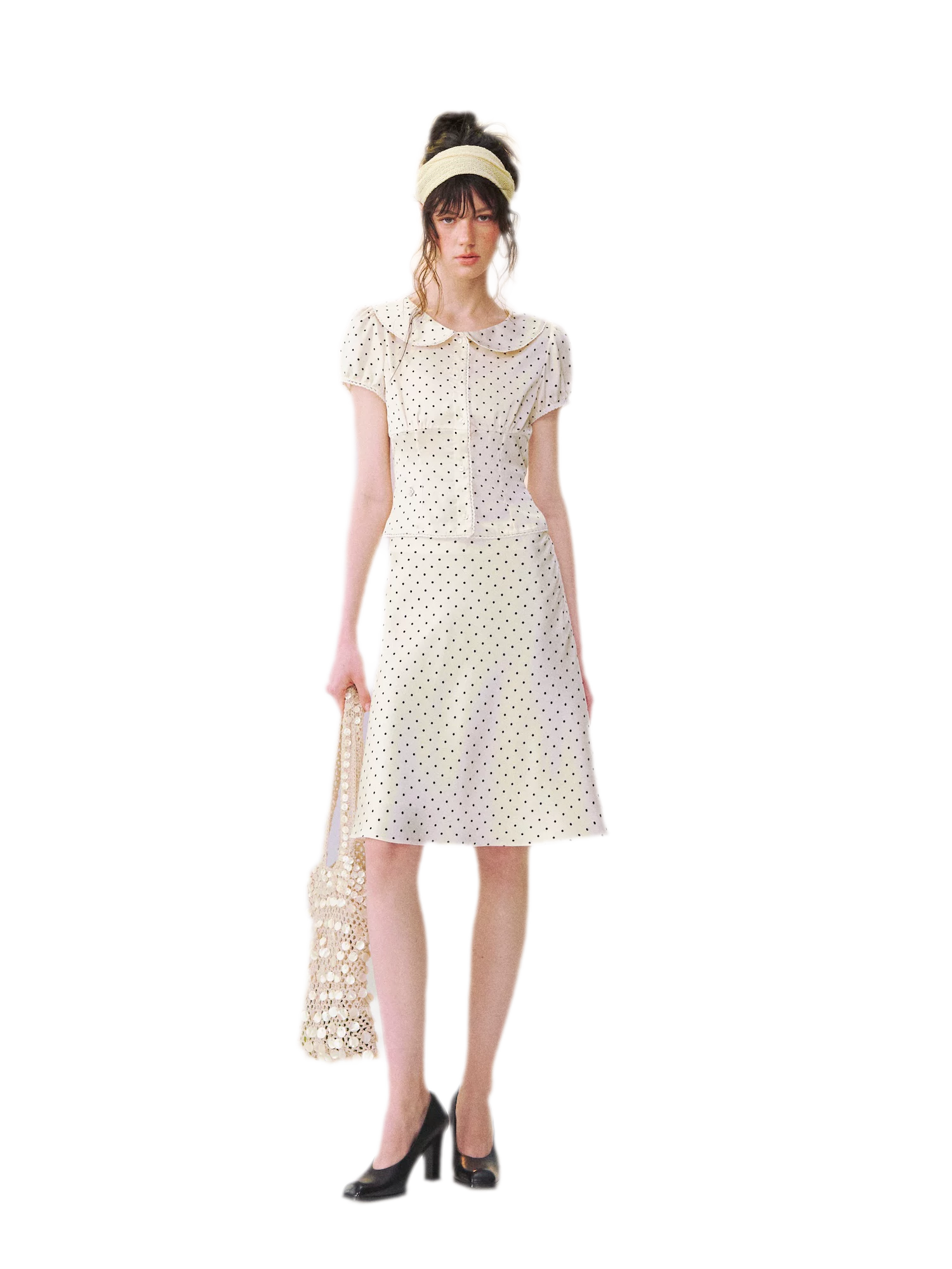 Lace Trim Puff Shirt