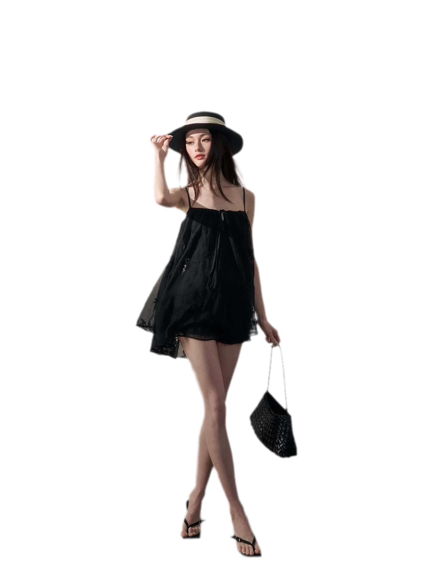 Ruched Tulle Camisole