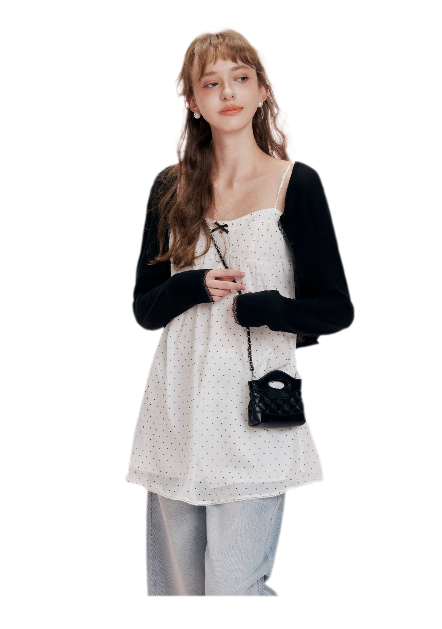 Chiffon Polka Dot Dress