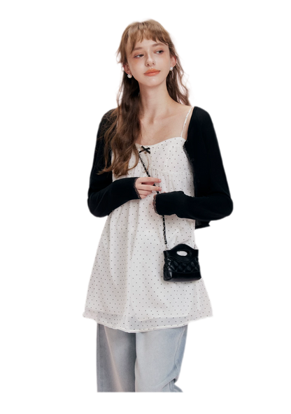 Chiffon Polka Dot Dress