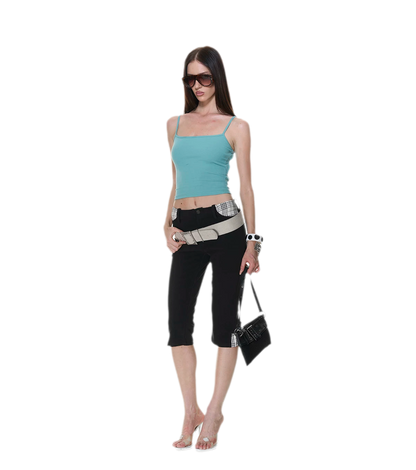 Cross Back Ribbed Cami