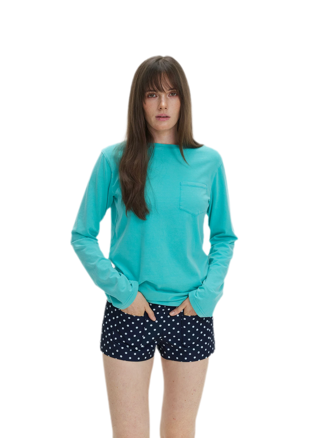 Pocket Detail Long-Sleeve T-Shirt