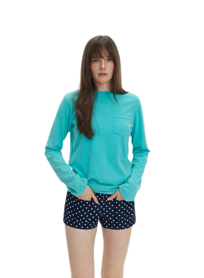 Pocket Detail Long-Sleeve T-Shirt