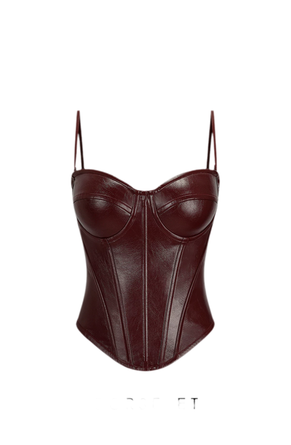 Raphael PU Corset Top