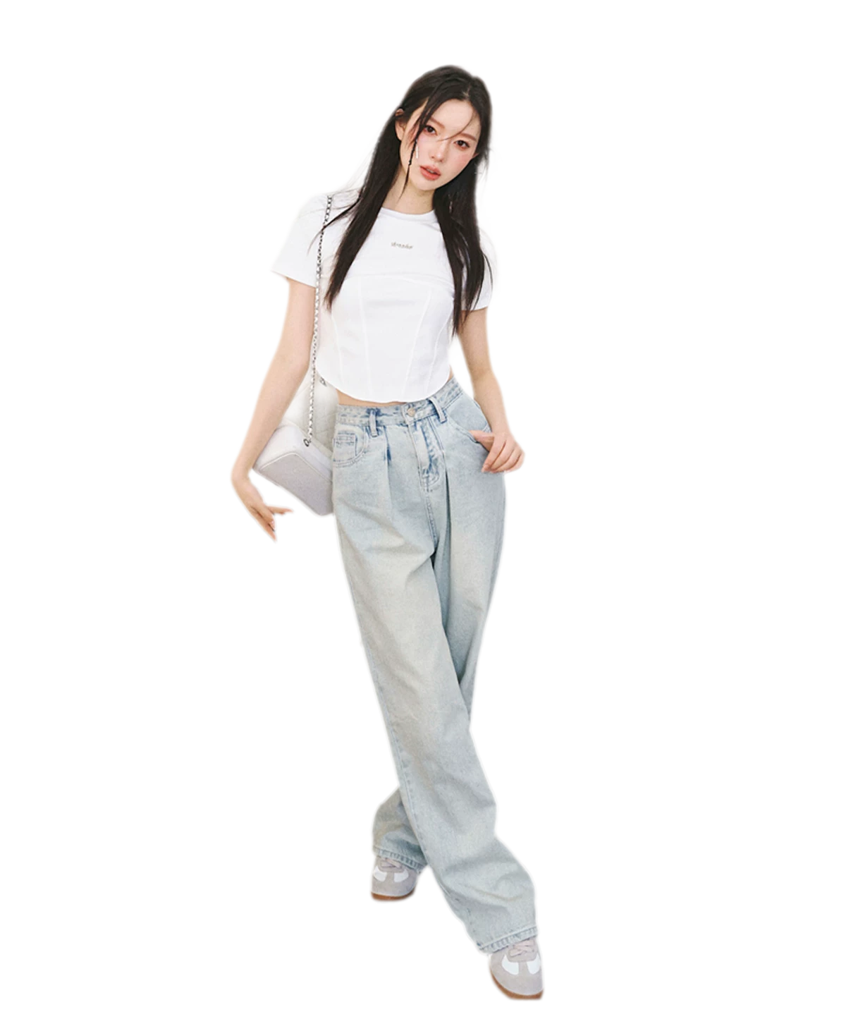 Cropped Seam T-Shirt