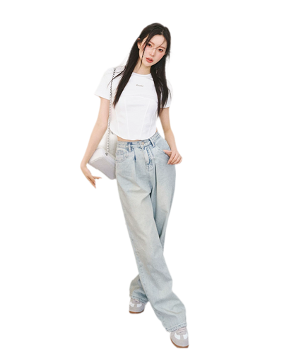 Cropped Seam T-Shirt