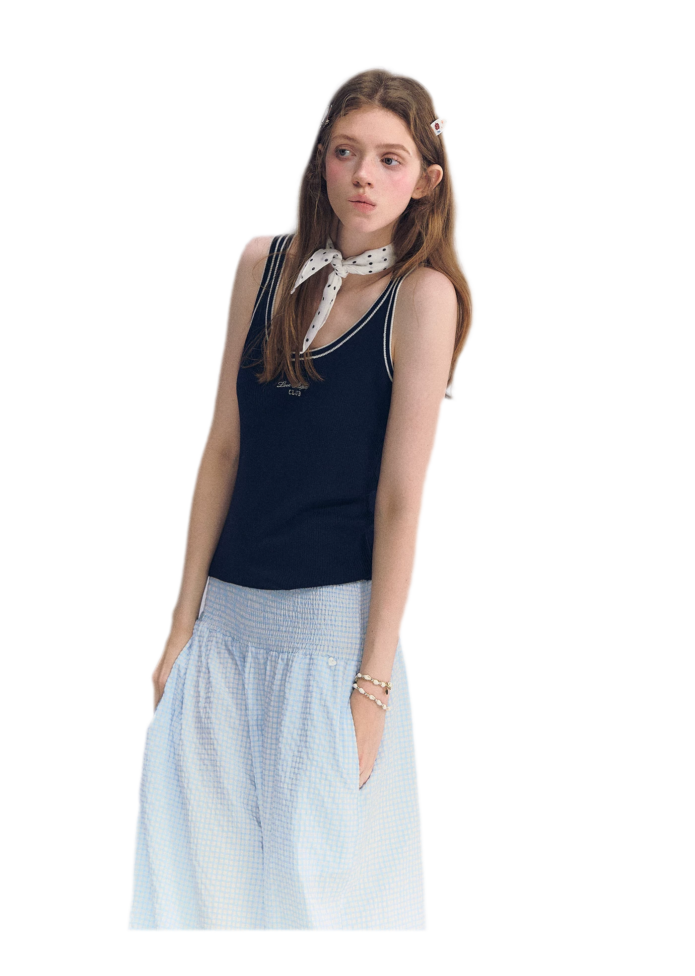 Lyocell Embroidered Tank