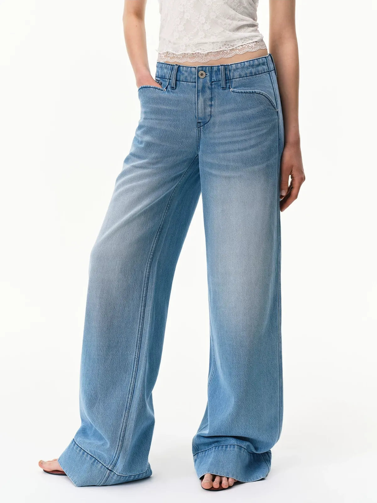 Lyocell Wide-Leg Jeans