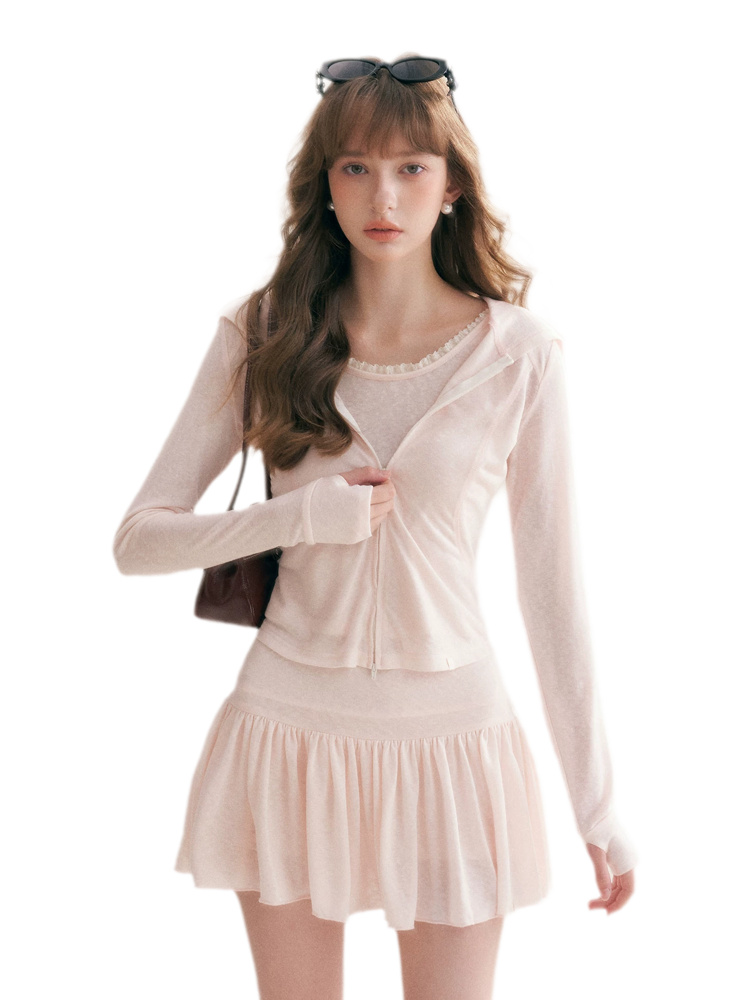 Lyocell Hooded Skirt Set