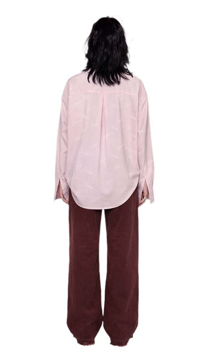 Textured Tie-Front Tencel Shirt