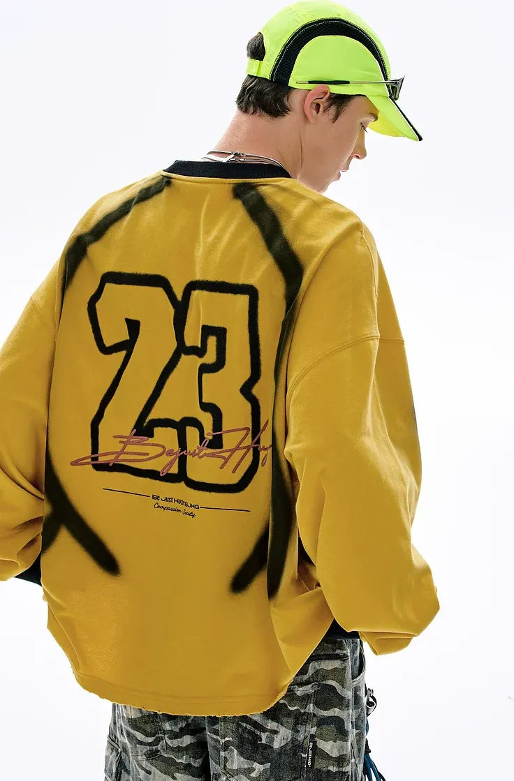 Brushed Racing Graphic Long-Sleeve T-Shirt