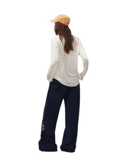 Wide-Leg Graphic Pants