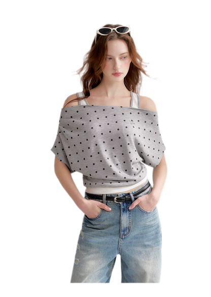 Polka Dot Layered T-Shirt