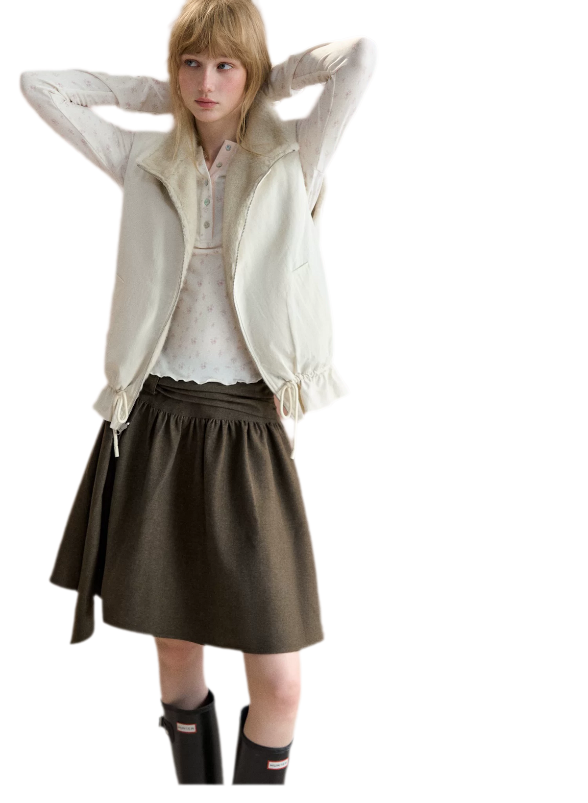Reversible Plush Stand-Collar Vest