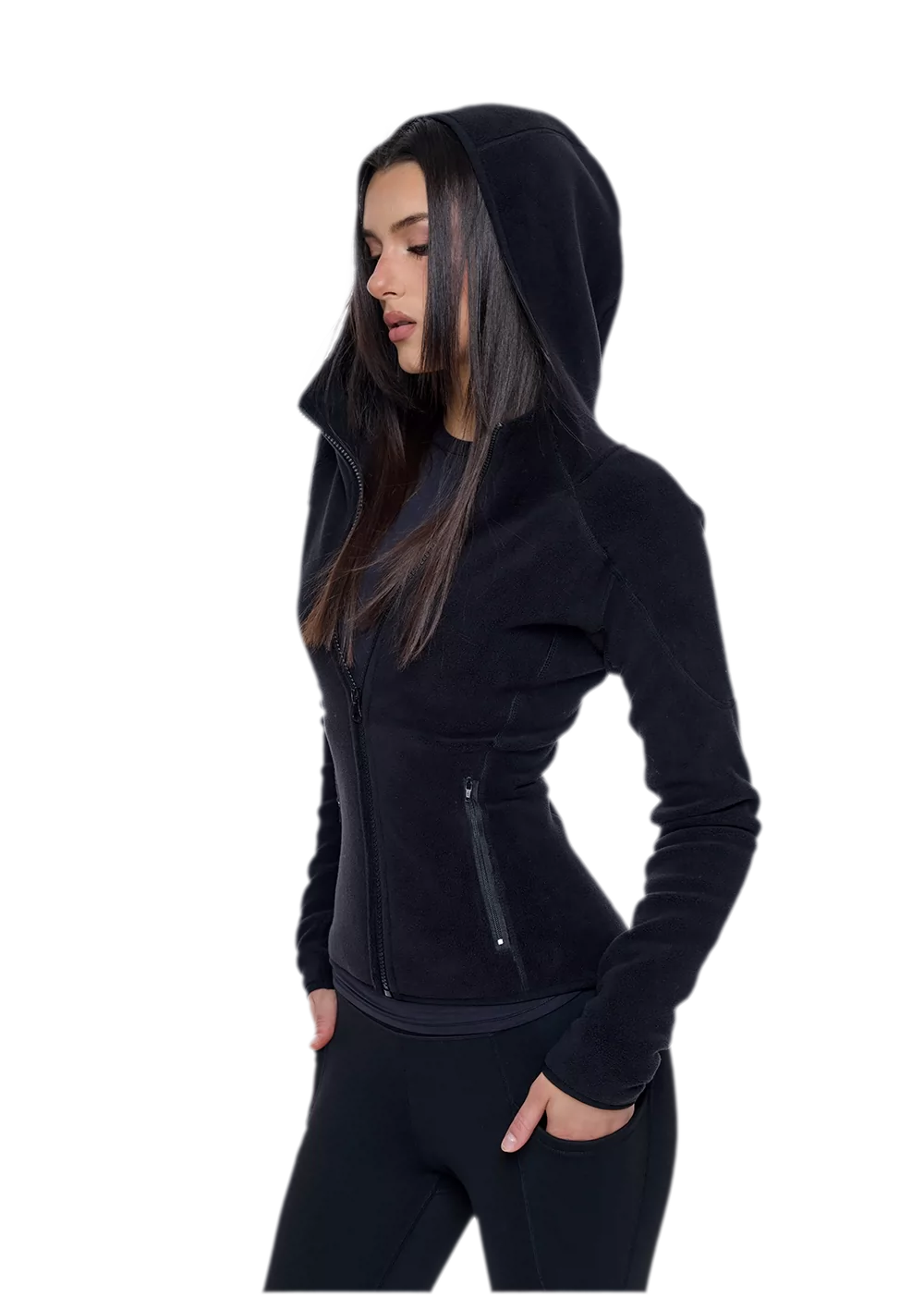 Polar Fleece Hooded Jacket