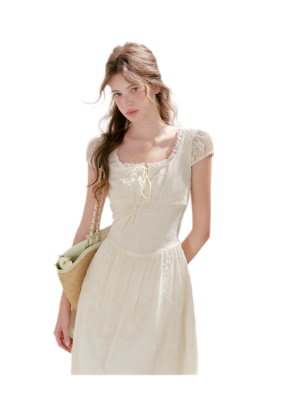 Lace Embroidered Midi Dress