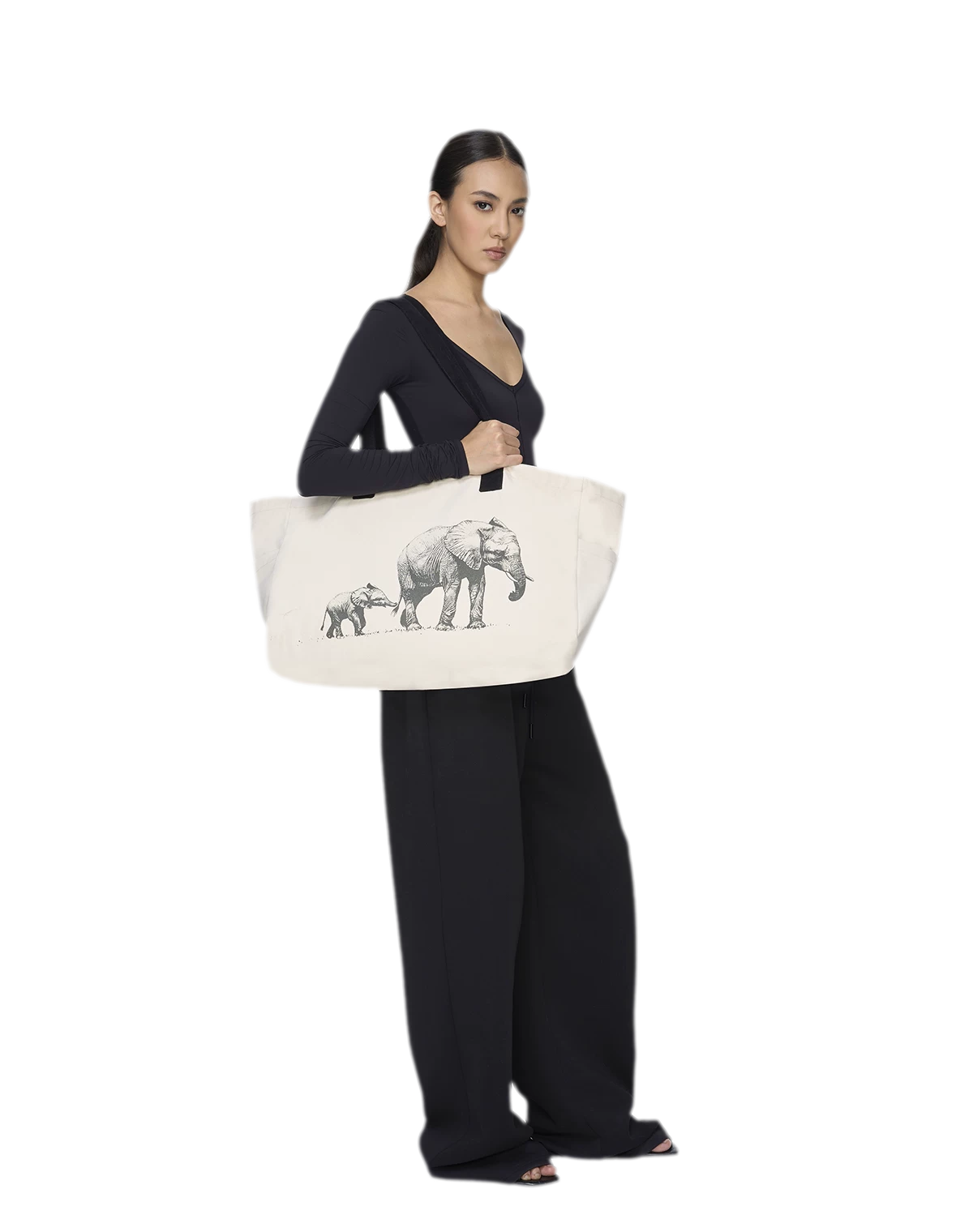 Canvas Elephant Tote Bag