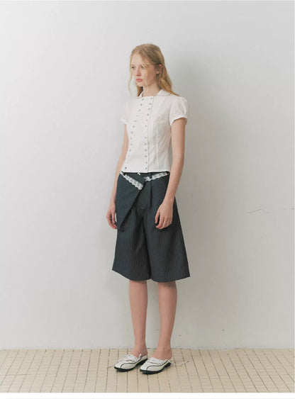 Grey Stripe Tailored Pants